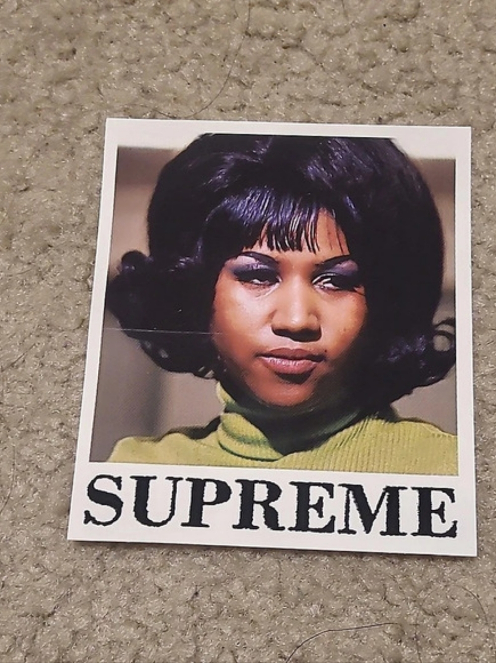 Supreme Aretha Franklin Sticker Photography